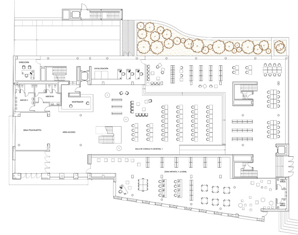Edificación Itark Biblioteca Errenteria planta baja