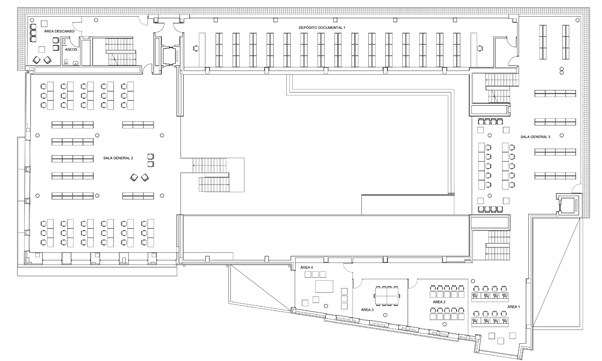 Edificación Itark Biblioteca Errenteria planta primera