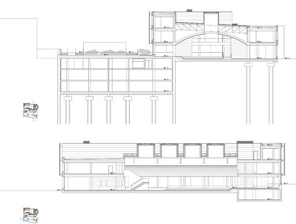 Edificación Itark Biblioteca Errenteria secciones