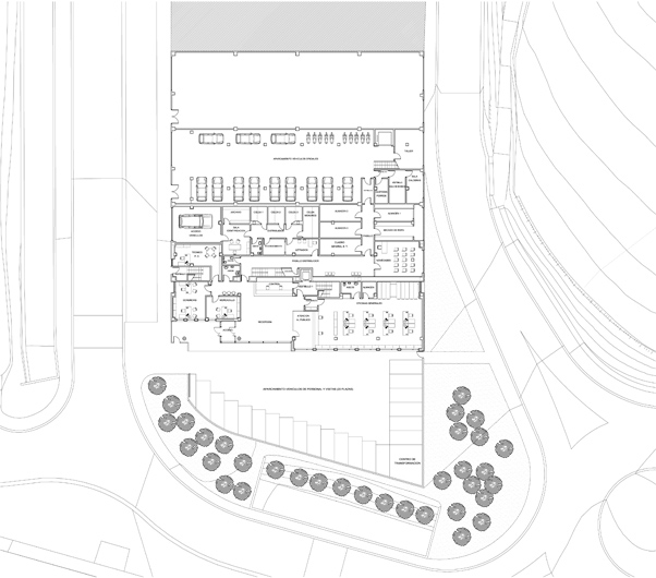 Edificación Itark Policía Errenteria planta accesos